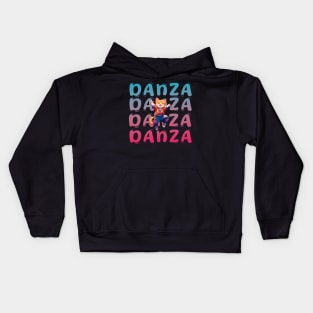 DANCE street cat illustration positive cute vibes. Kids Hoodie